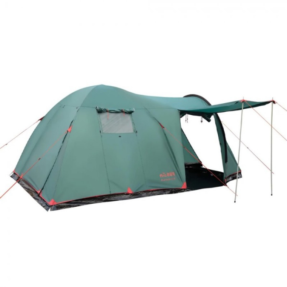 Палатка Tramp с большим тамбуром Anaconda 4 V2, зеленый
