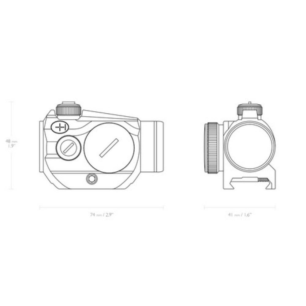 Коллиматорный прицел Hawke RD 1x20 (Weaver) (3MOA)