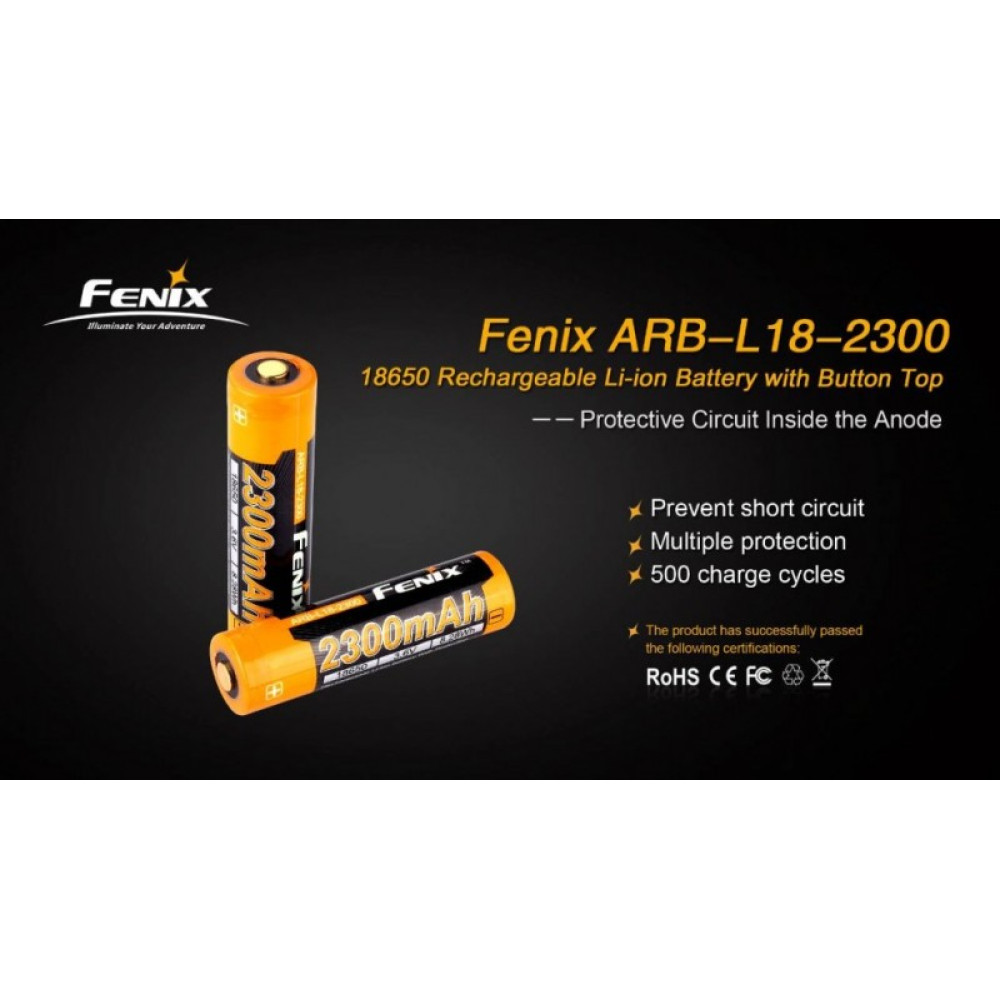 Аккумулятор 18650 Fenix ARB-L18 (2300mAh)
