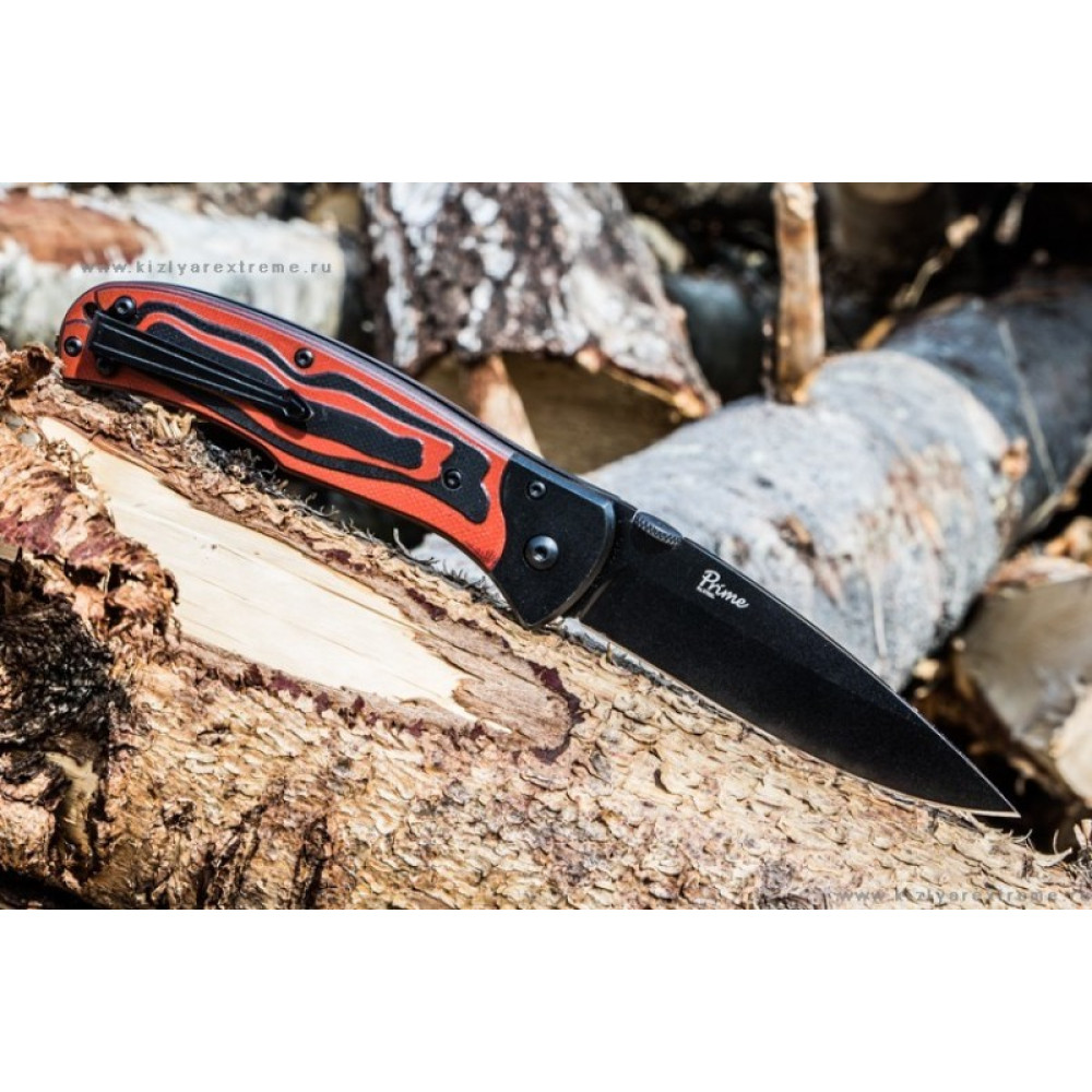 Складной нож Prime D2 Black Titanium G10