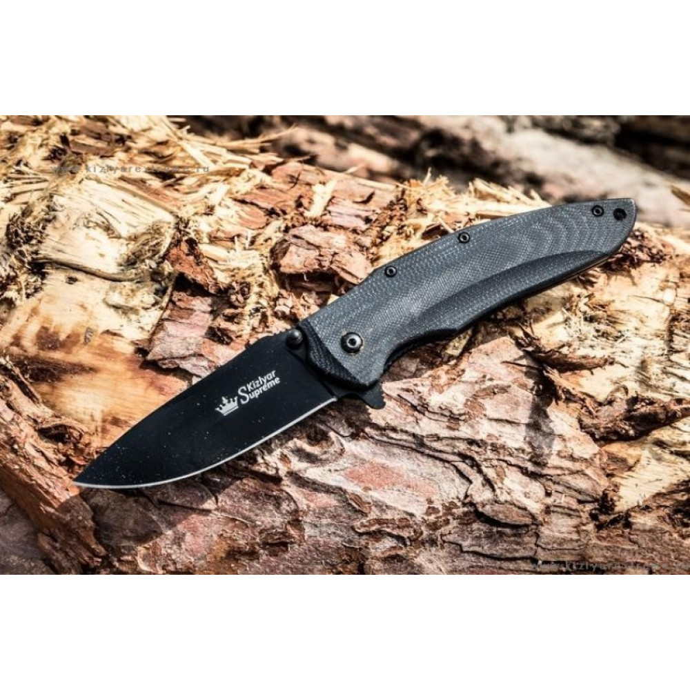 Складной нож Zedd AUS-8 Black Titanium
