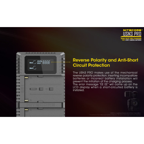 Зарядное устройство Nitecore USN3 PRO SONY