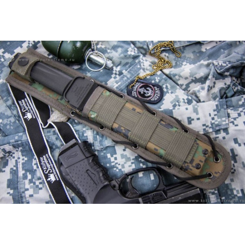 Тактический нож Alpha D2 Stonewash Serrated