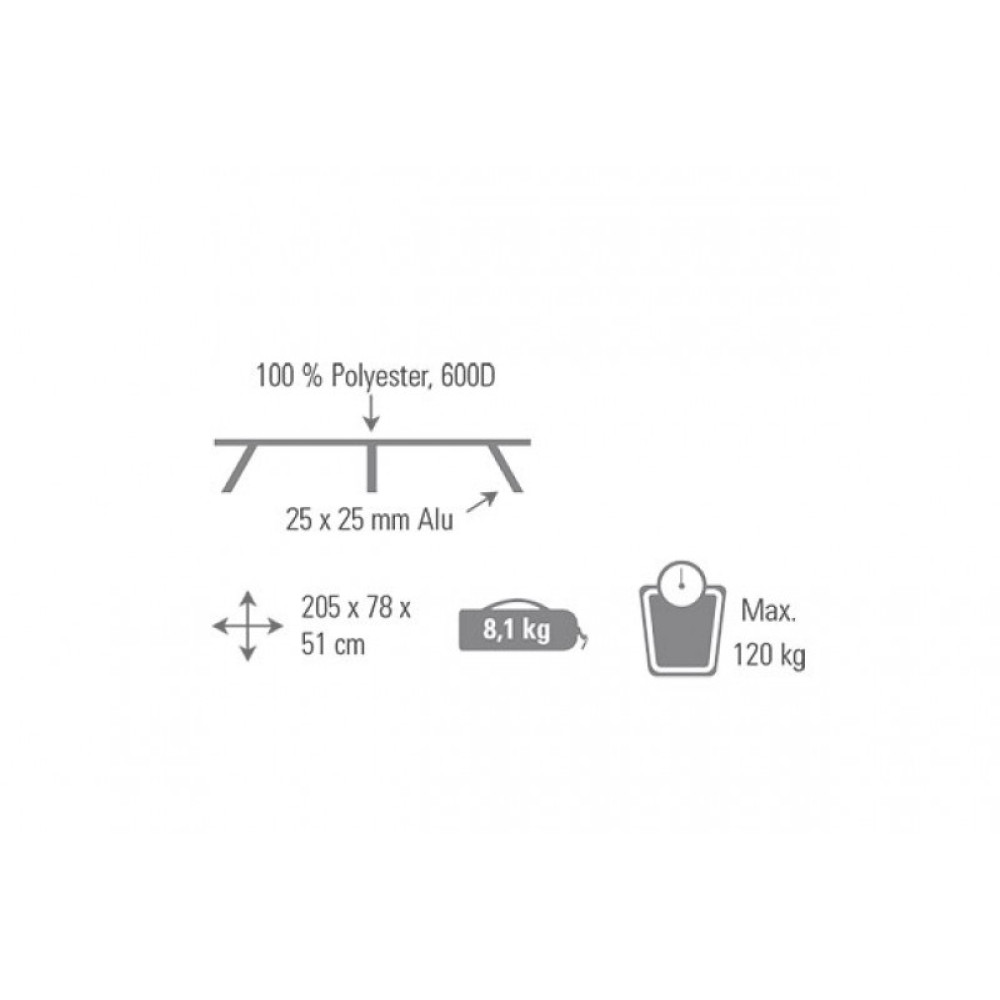 Раскладушка High Peak Toledo XL