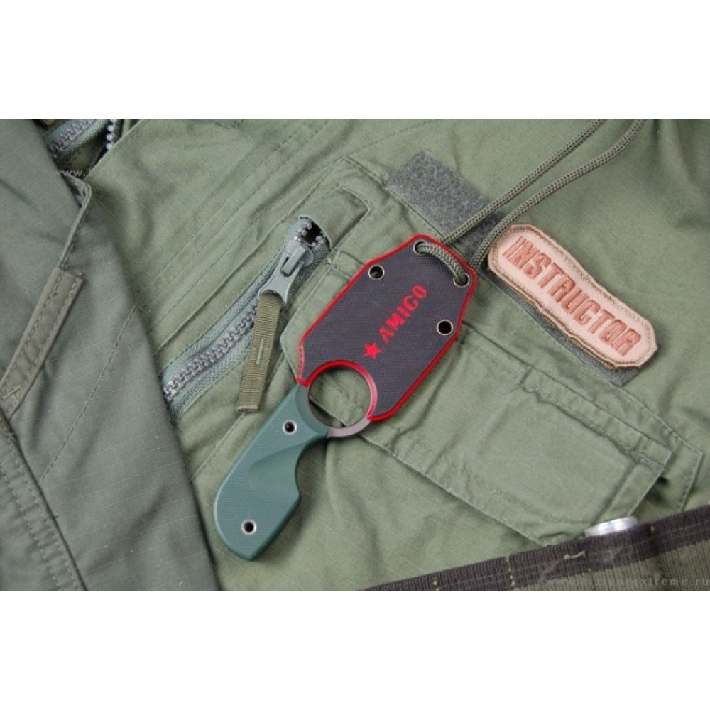 Шейный нож Amigo X Gray Titanium D2