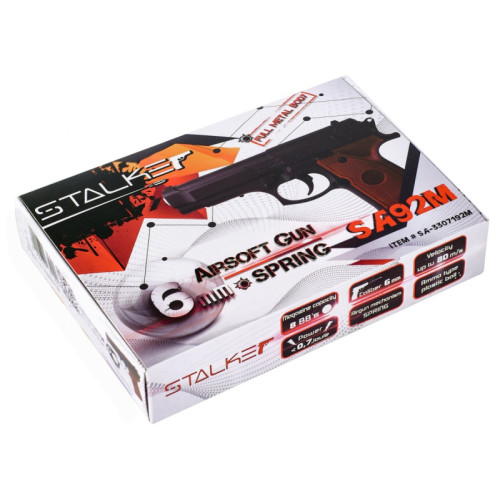 Пистолет пневматический Stalker SA92M Spring (Beretta 92)