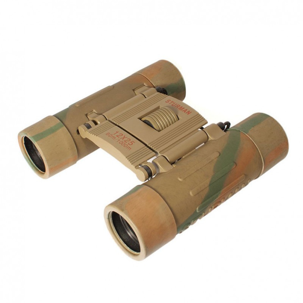 Бинокль STURMAN 12x25, зеленый, Зеленый