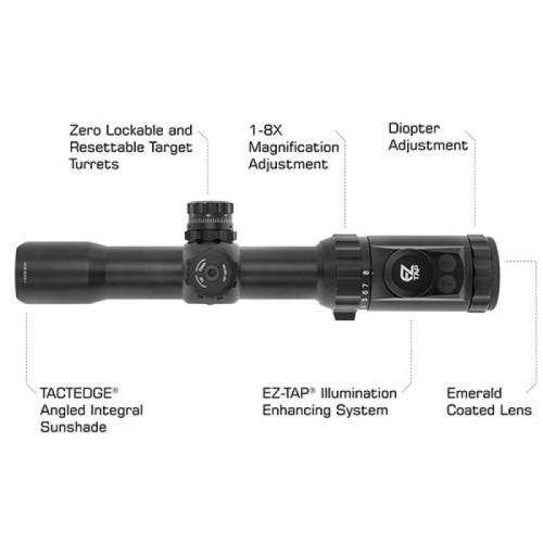 Оптический прицел Leapers UTG 1-8X28 Accushot T8 Tactical (BG4)