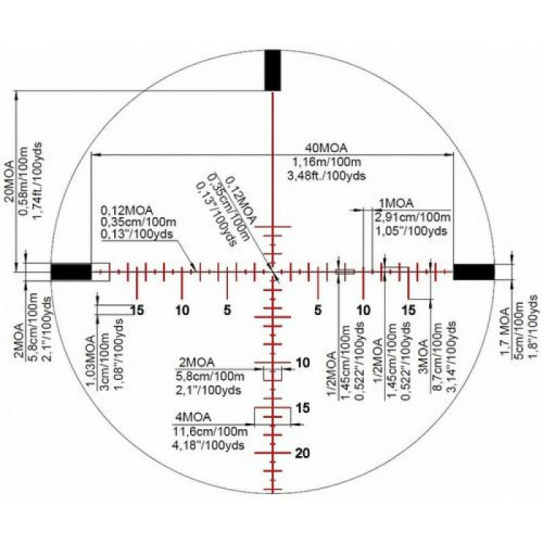 Оптический прицел Kahles K624i 6-24x56 CCW LSW (сетка MOAK) с подсветкой