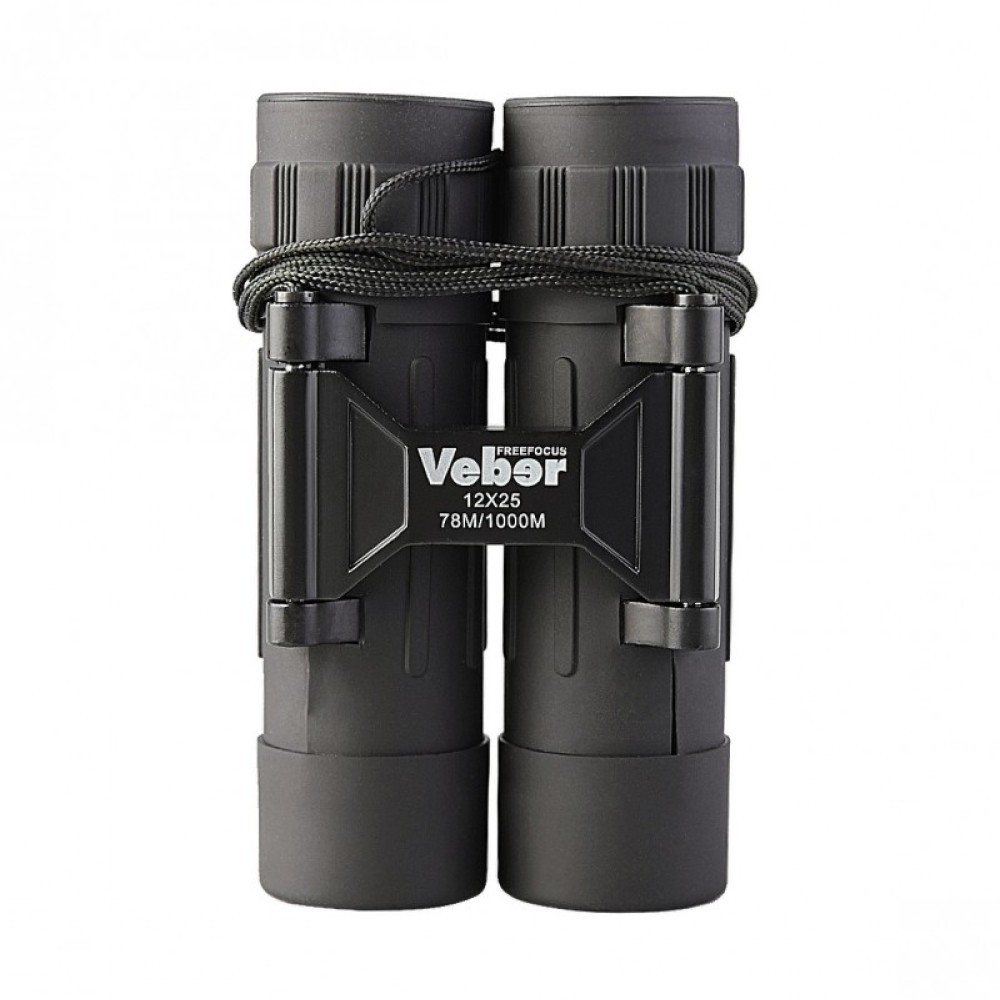 Бинокль Veber Free Focus БП 12x25, Черный