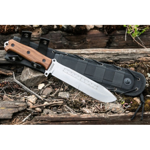 Нож выживания Survivalist X AUS-8 StoneWash Орех