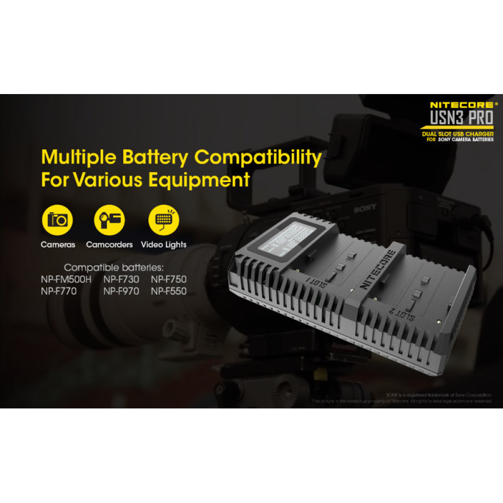 Зарядное устройство Nitecore USN3 PRO SONY