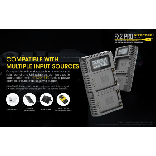Зарядное устройство Nitecore FX2 PRO Fujifilm NP-T125
