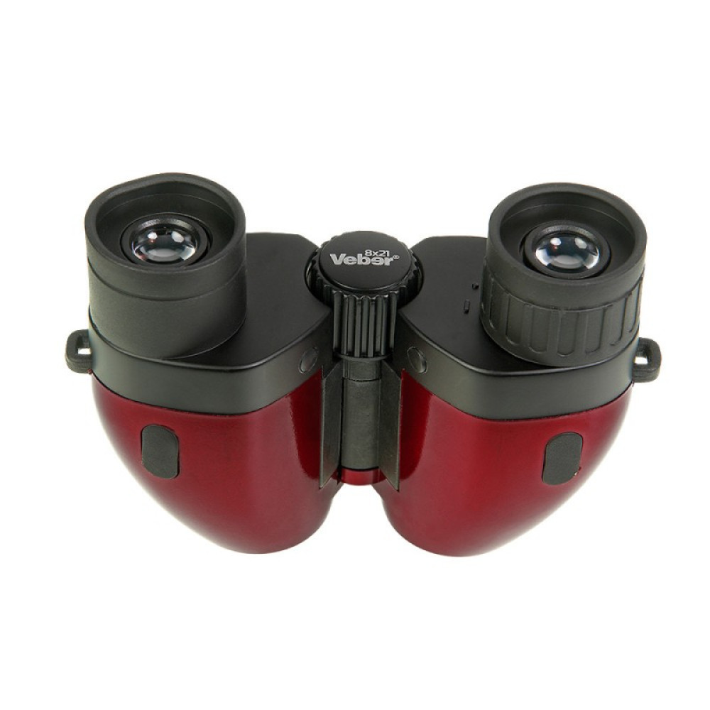 Бинокль Veber 8x21, рубин, Красный