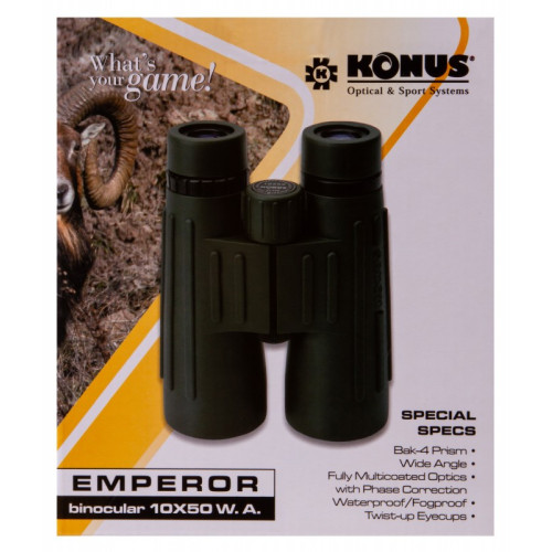 Бинокль Konus Emperor 10x50 WA Green