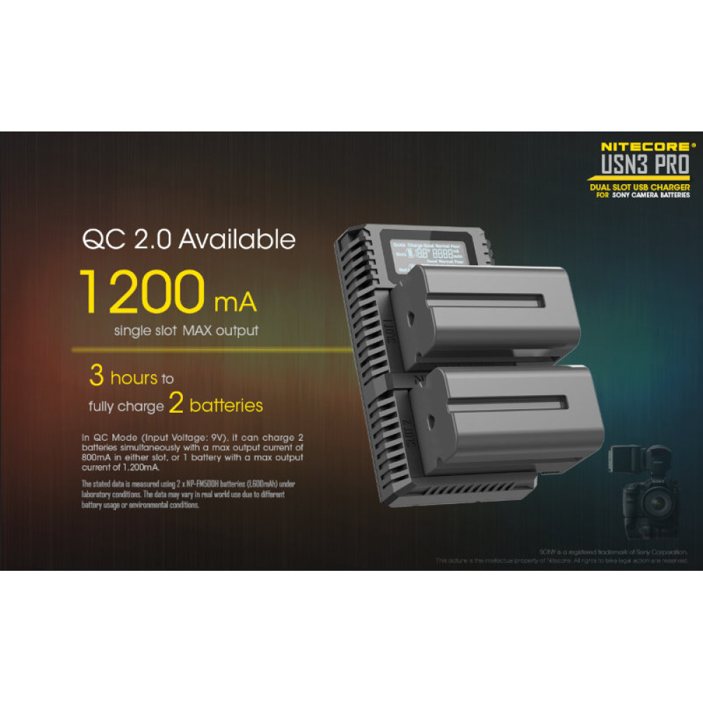 Зарядное устройство Nitecore USN3 PRO SONY