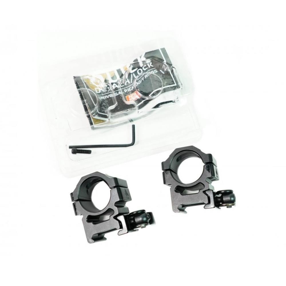 Кольца Leapers UTG 25,4 мм быстросъемные на Picatinny с рычажным зажимом, низкие