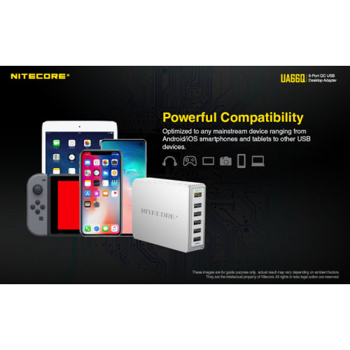 Адаптер USB Nitecore UA66Q 6-портовый