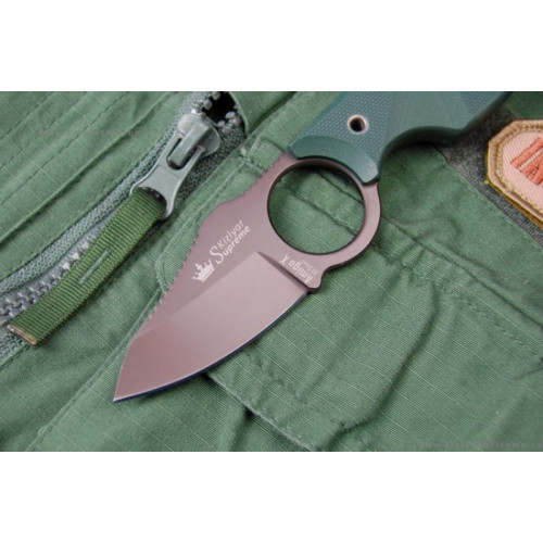 Шейный нож Amigo X Gray Titanium D2