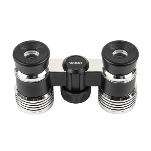 Бинокль театральный Veber Opera БГЦ 3x27, черно-серебристый, Серебрянный