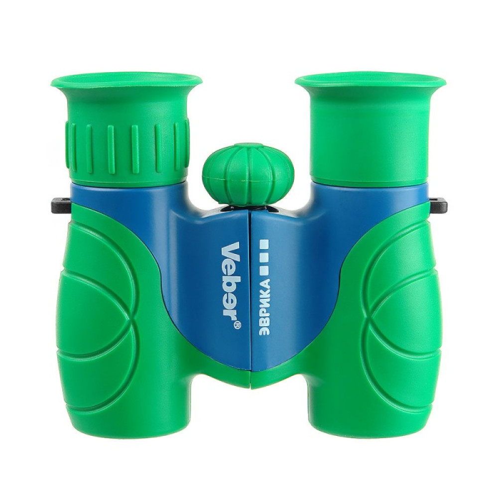 Бинокль детский Veber «Эврика» 6x21, зелено-синий, Зелено-синий