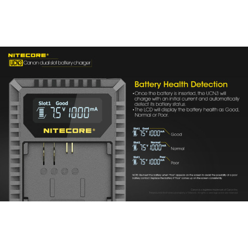 Зарядное устройство Nitecore UCN3 Canon LP-E6N