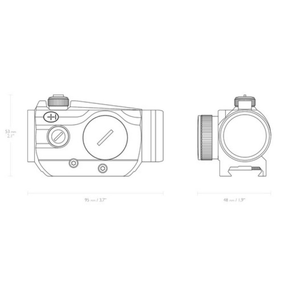 Коллиматорный прицел Hawke RD 1x25 (Weaver) (3MOA)