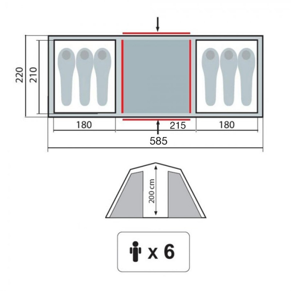 Палатка двухкомнатная Tramp Brest 6 V2, песочный
