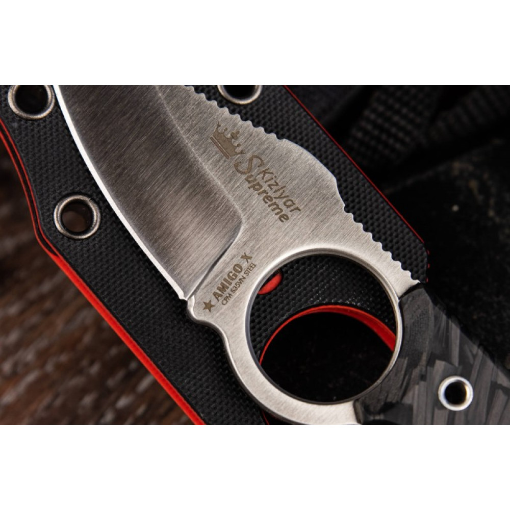 Шейный нож Amigo X CPM S35VN StoneWash