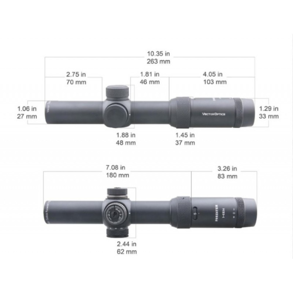 Оптический прицел Vector Optics Forester 1-5x24 SFP(P), Черный
