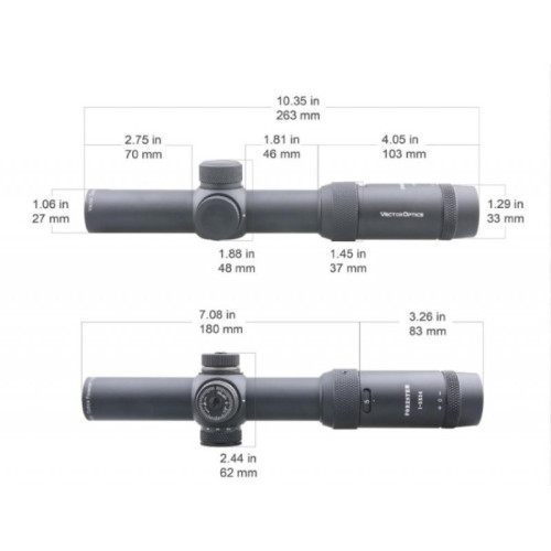 Оптический прицел Vector Optics Forester 1-5x24 SFP(P), Черный