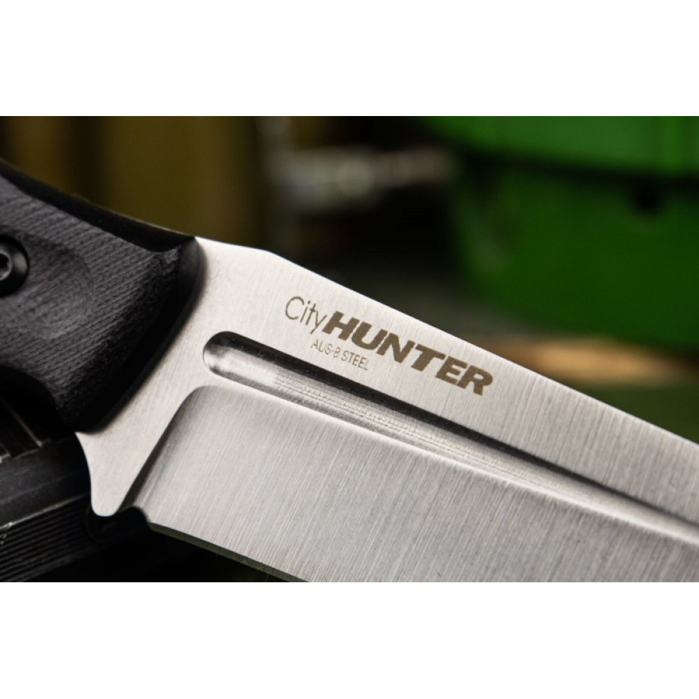 Туристичеcкий нож CityHunter AUS-8 Stonewash Black G10