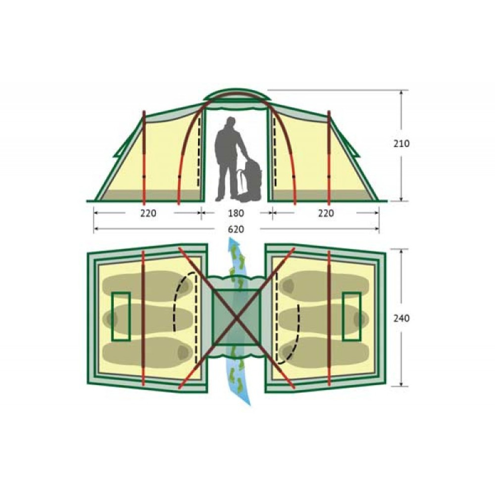 Палатка Alexika Maxima 6 luxe