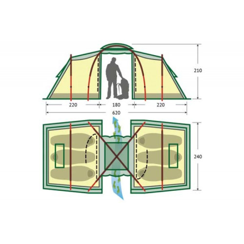 Палатка Alexika Maxima 6 luxe
