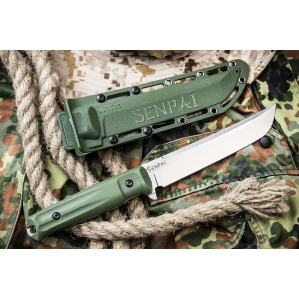 Туристический нож Senpai AUS-8 StoneWash Олива
