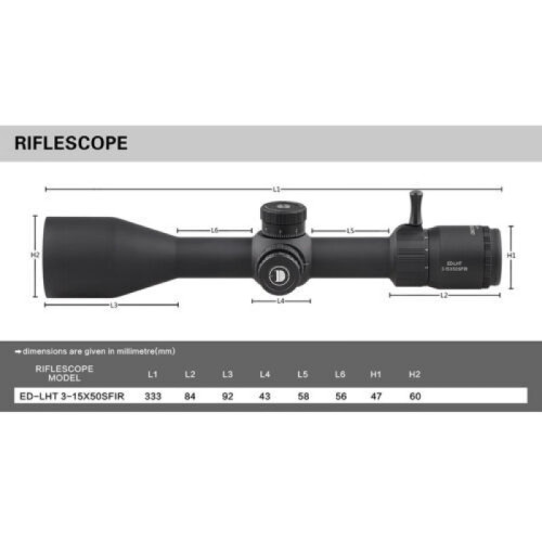 Оптический прицел Discovery ED-LHT 3-15x50
