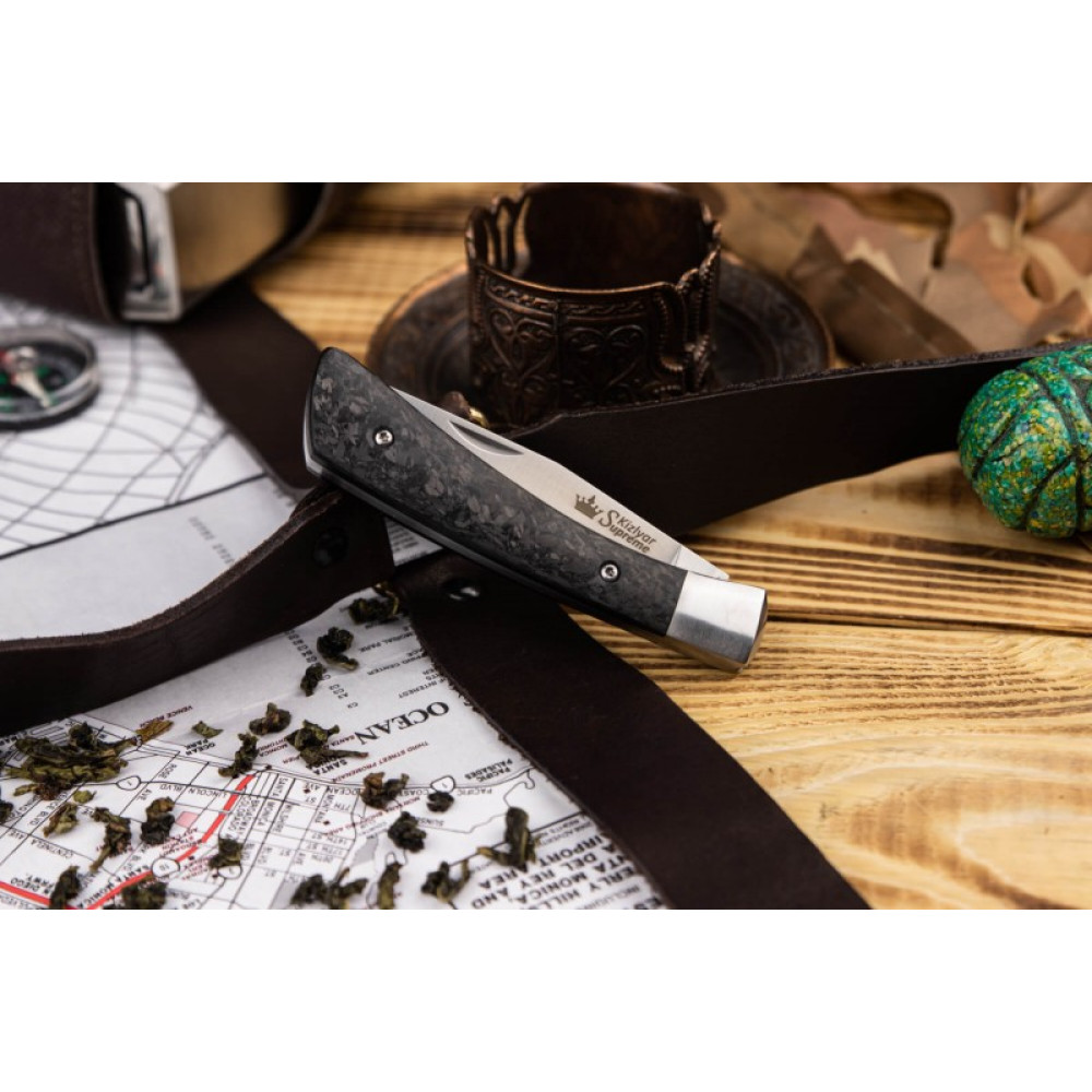 Складной нож Gent D2 Carbon StoneWash