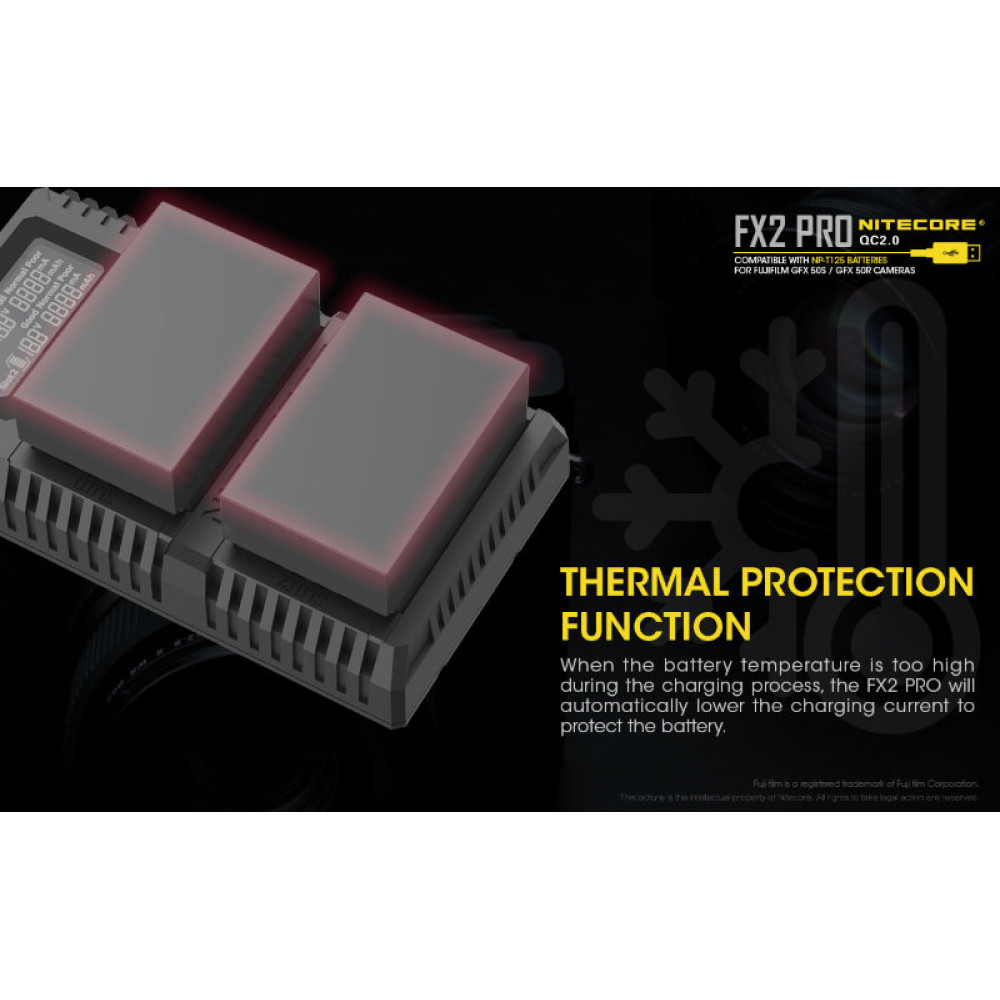 Зарядное устройство Nitecore FX2 PRO Fujifilm NP-T125