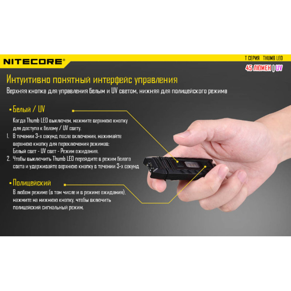 Фонарь Nitecore Thumb Leo
