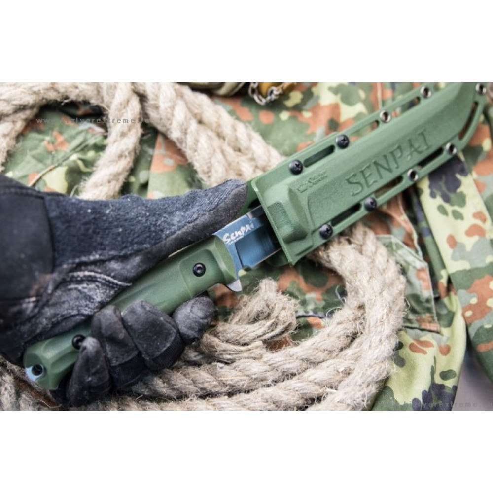 Туристический нож Senpai AUS-8 StoneWash Олива