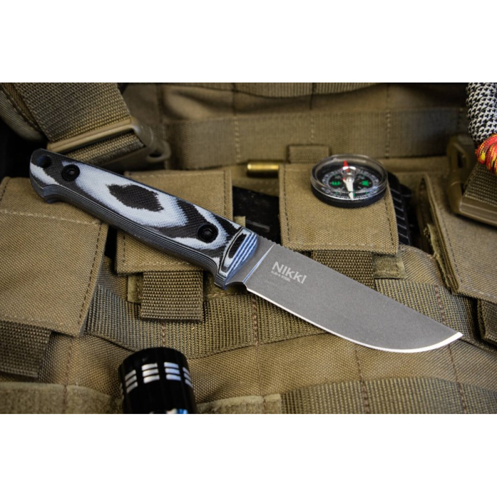 Туристический нож Nikki AUS-8 TacWash G10 Кожа