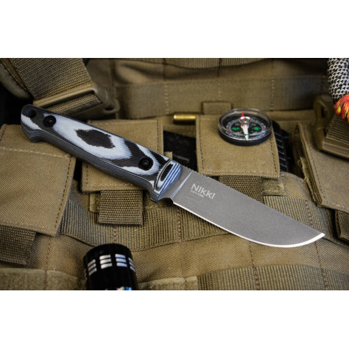 Туристический нож Nikki AUS-8 TacWash G10 Кожа