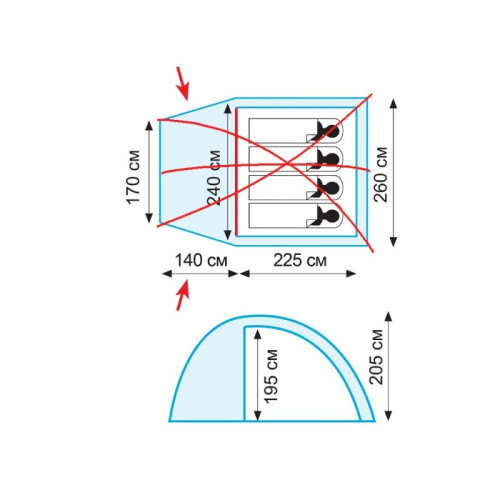 Палатка Tramp Bell 4 (V2)
