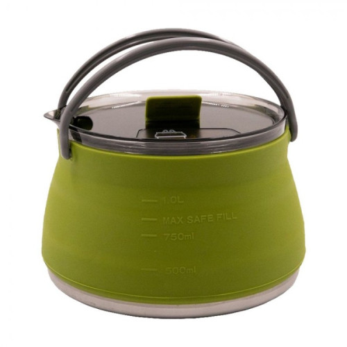 Tramp чайник складной силиконовый 1л (оливковый)
