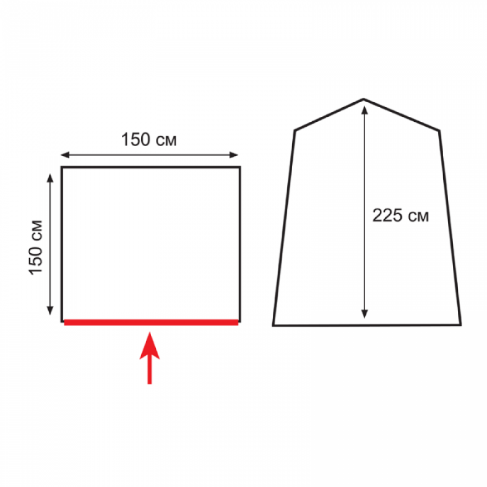 Палатка Totem душ/туалет Privat (V2) (зеленый)