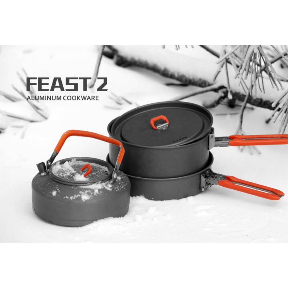 Туристический набор посуды на 2-3 персоны. Feast 2