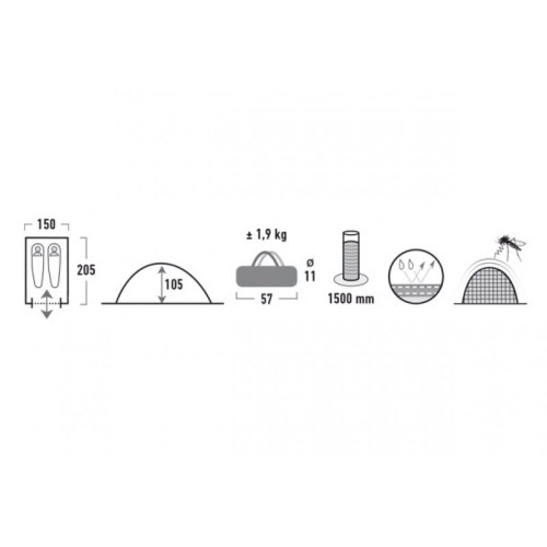 Палатка High Peak Monodome PU