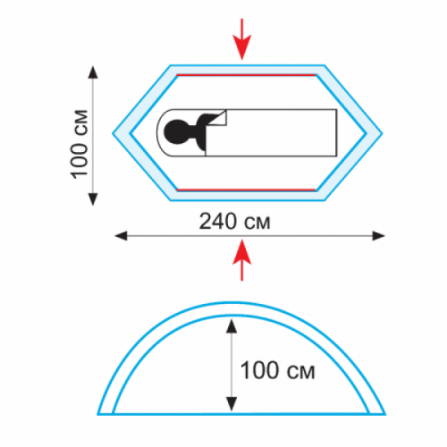 Палатка Tramp Bicycle Light 1 (V2) зеленый