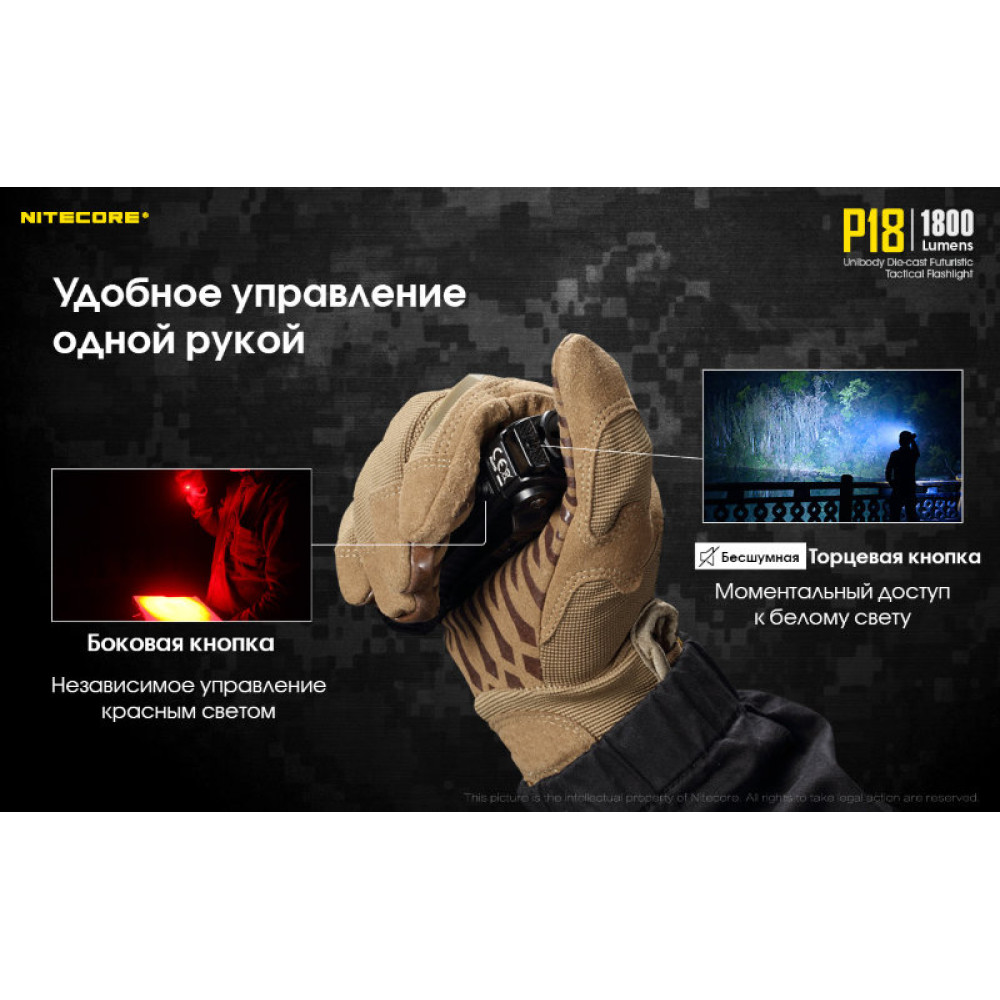 Фонарь Nitecore P18 CREE XHP35 HD+АКБ