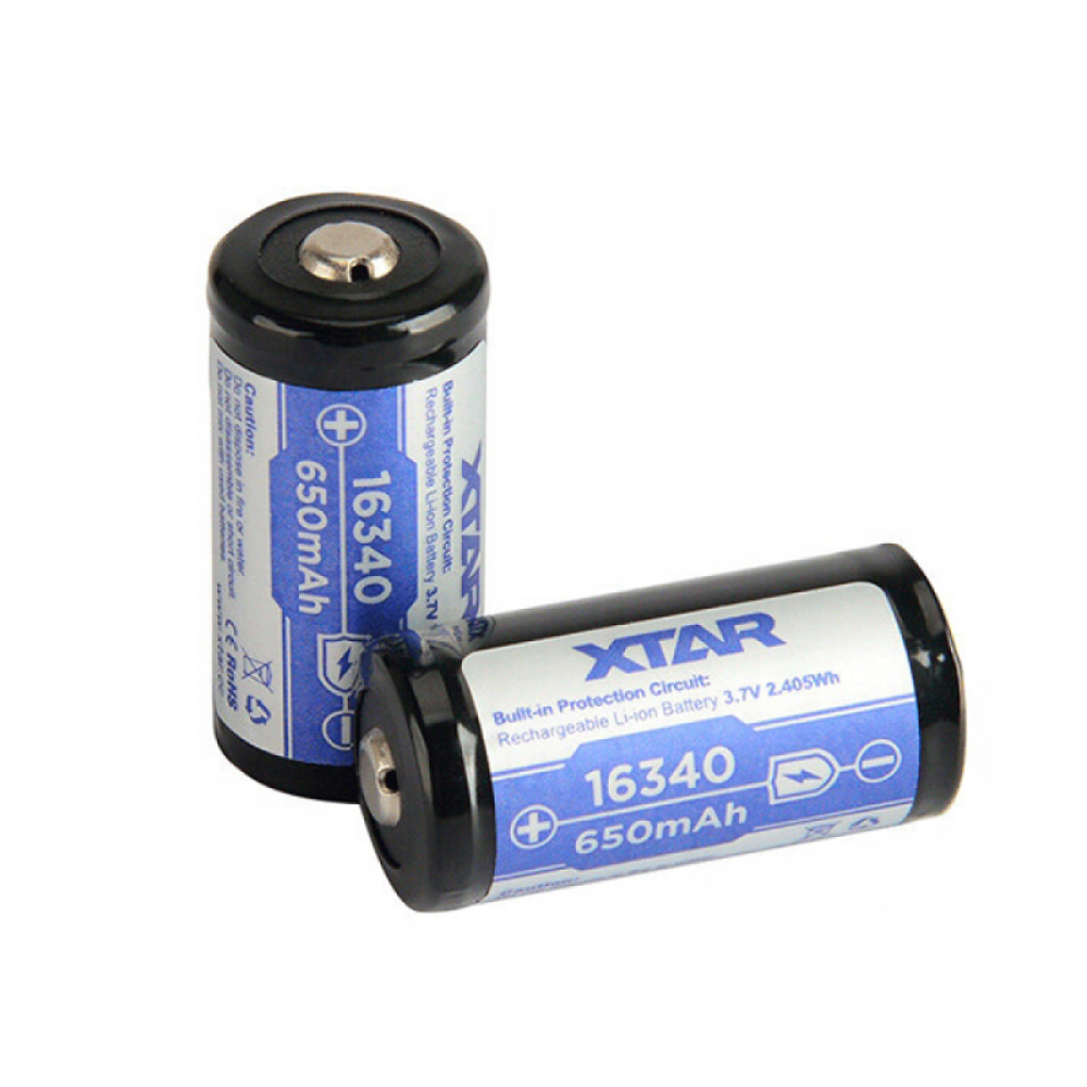 Аккумуляторная батарея XTAR 16340 650 mAh